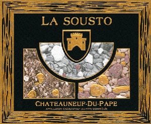 Etiquette LA SOUSTO - AOC Châteauneuf-du-Pape